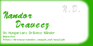 nandor dravecz business card